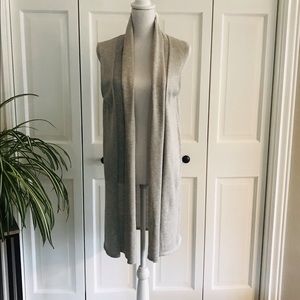 Light Grey Duster Sweater Vest